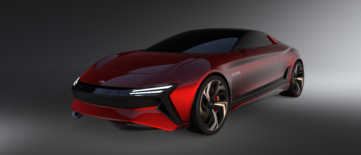 An example of a .CAT CAD car model that you will be importing into Unity.