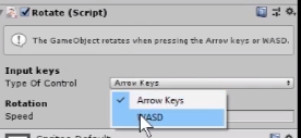 Change the Input keys from Arrow Keys to WASD