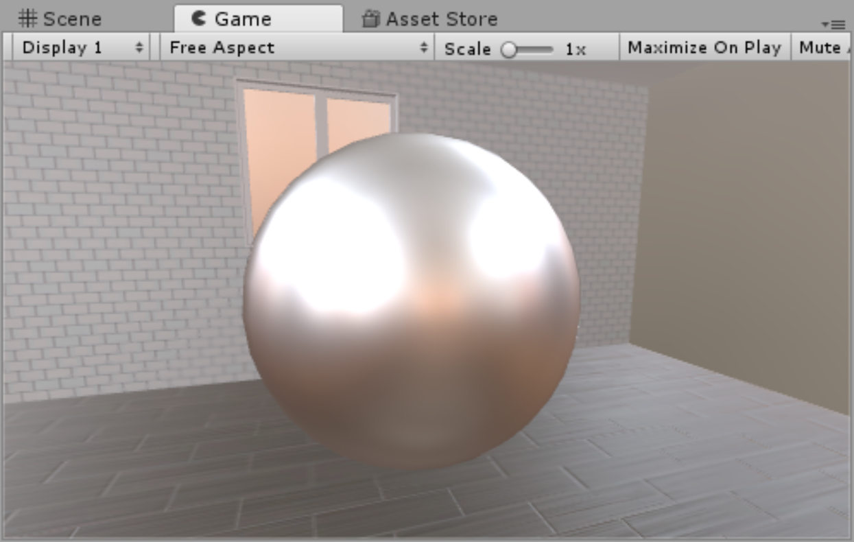 Figure 04: The scene is now more realistically lit, but reflections are not yet present.