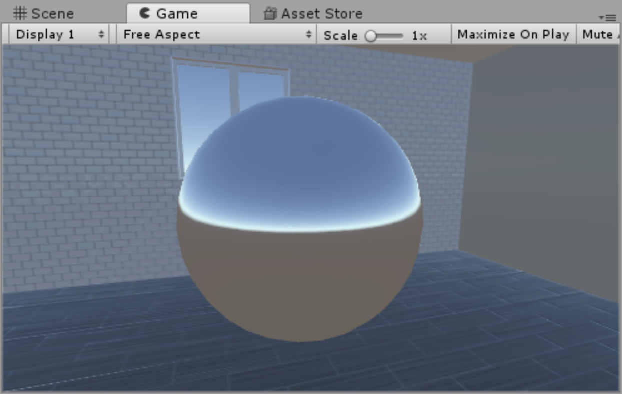 Figure 01: The Material shown in the image above is chrome, but the room it sits in does not appear in the reflection, instead, only the Skybox outside.