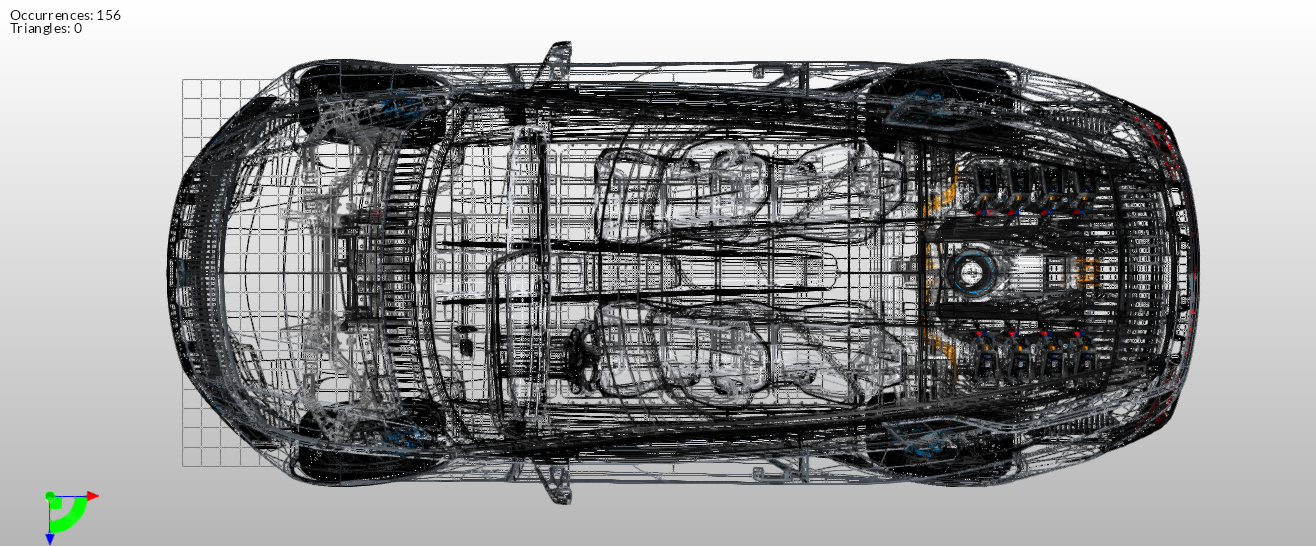 Before : Car shows nurbs instead of tessellated form
