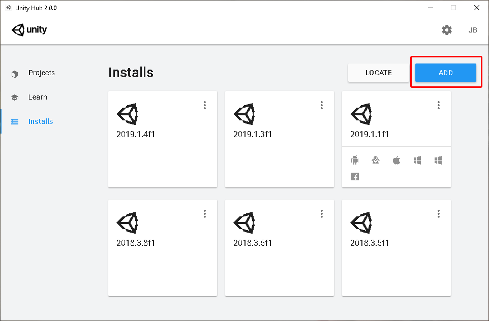 Project Configuration with Unity Hub
