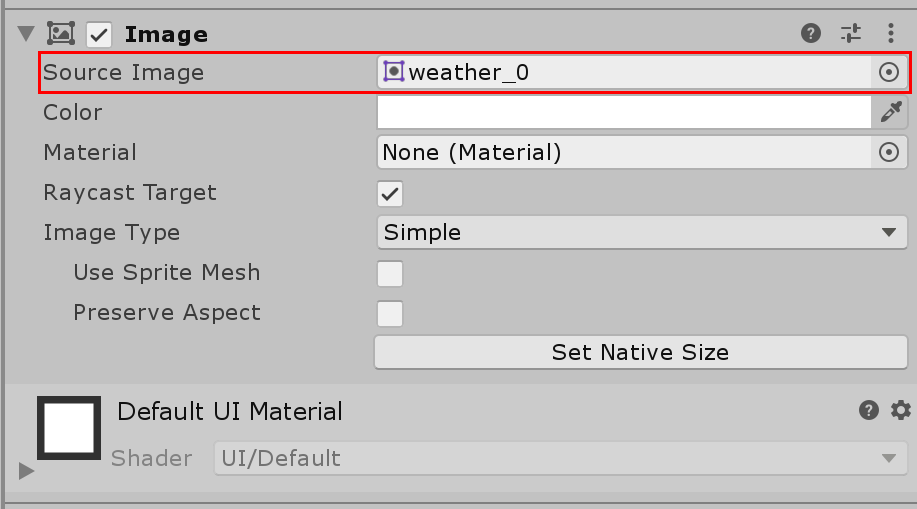 Figure 04: The Image component within a new GameObject