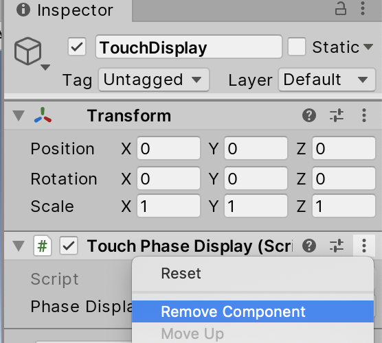 Figure 04 - Removing the previous steps script