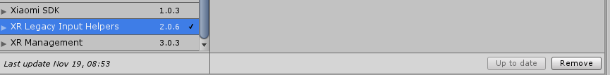 Figure 14: Installing XR Legacy Input Helpers