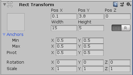 Figure 05: Setting the Rect Transform