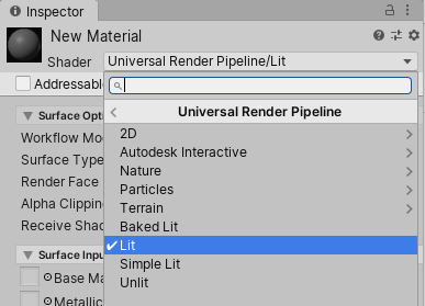 Creating URP Materials - 2019.3