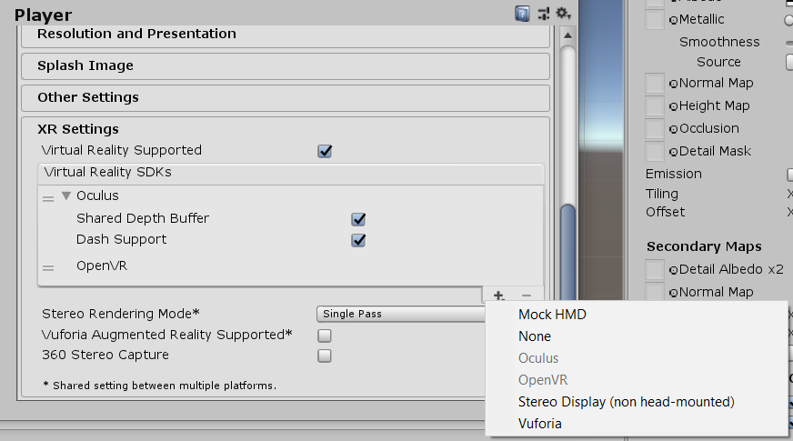 Figure 13: Enabling OpenVR