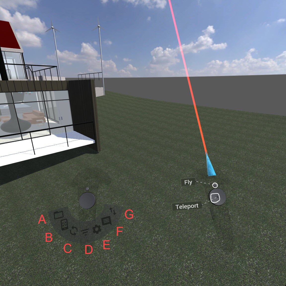 Figure 03: The menu wheel on the left trackpad