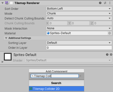 Figure 17: Tilemap Collider 2D