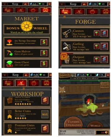 Some of Castle Fusion's monetization touchpoints