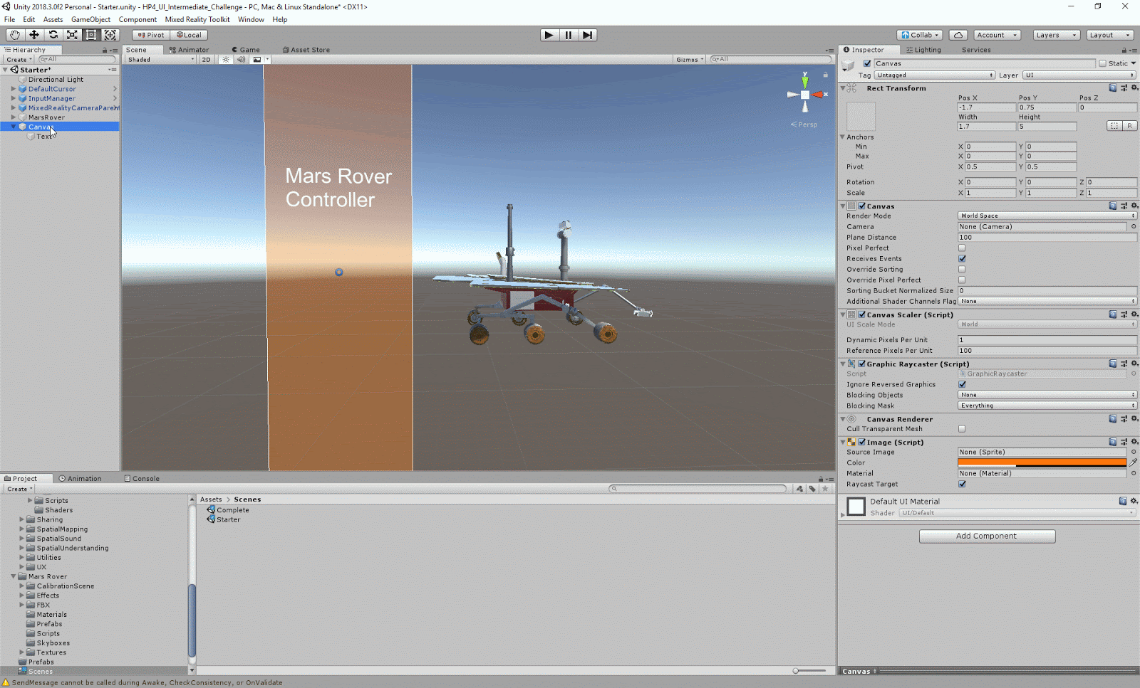 Setting up the Toggle Canvas