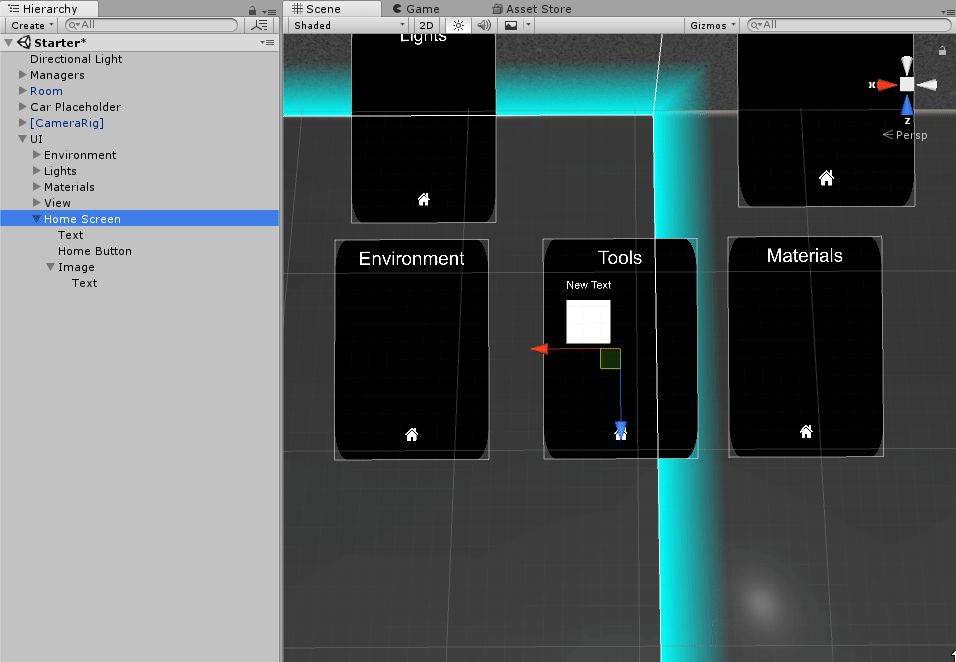 Setting up the UI