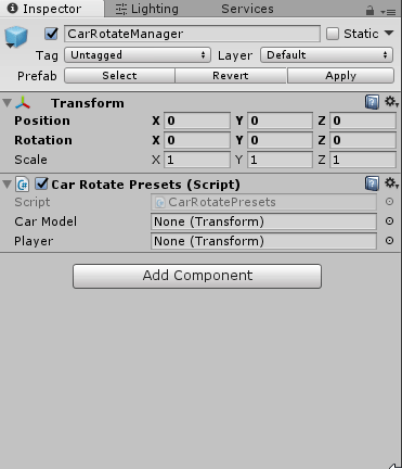 The Car Rotate component