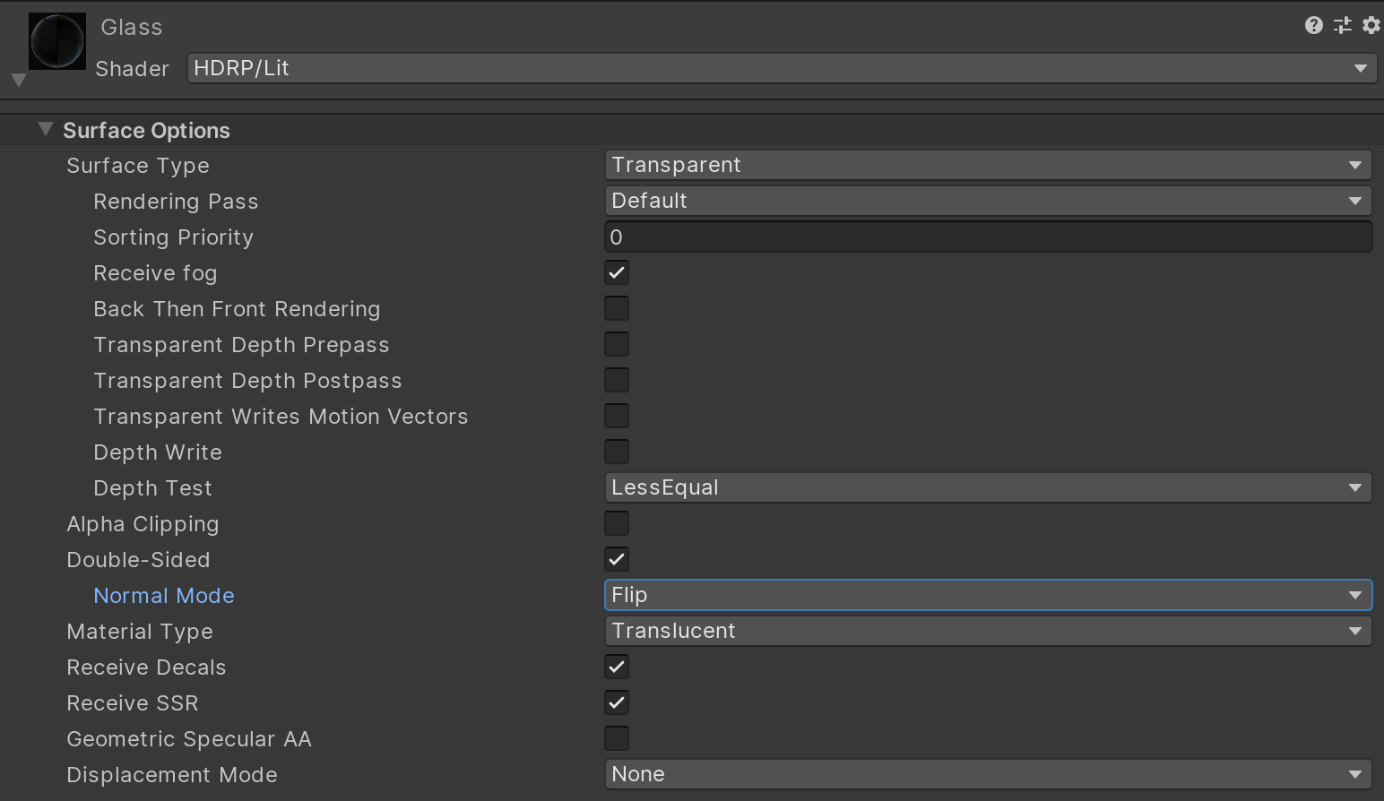 Figure 04: Manipulating the HDRP Lit Shader