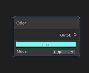 Figure 10: The color node set to Cyan and HDR