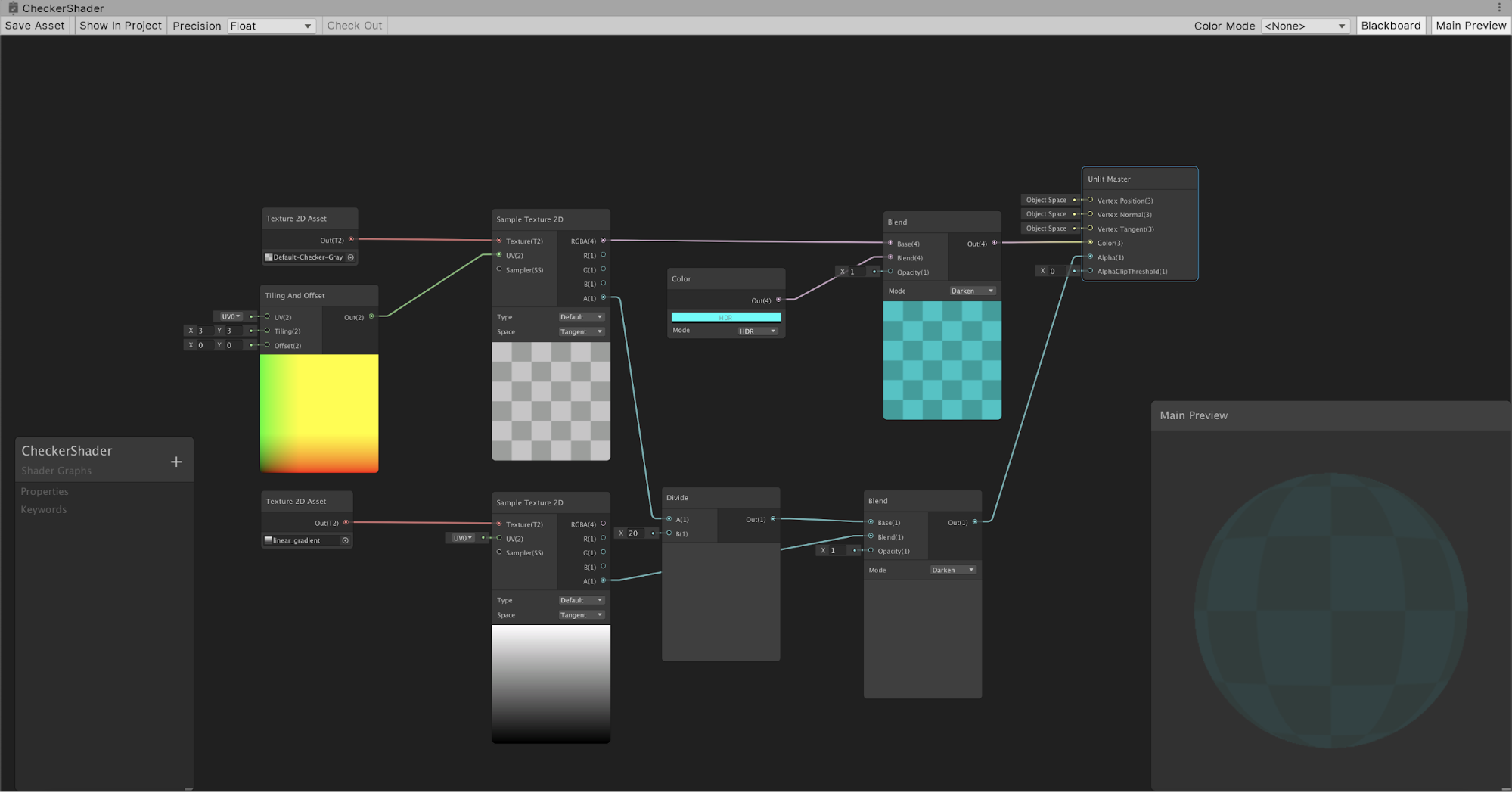 Figure 12: The completed shader