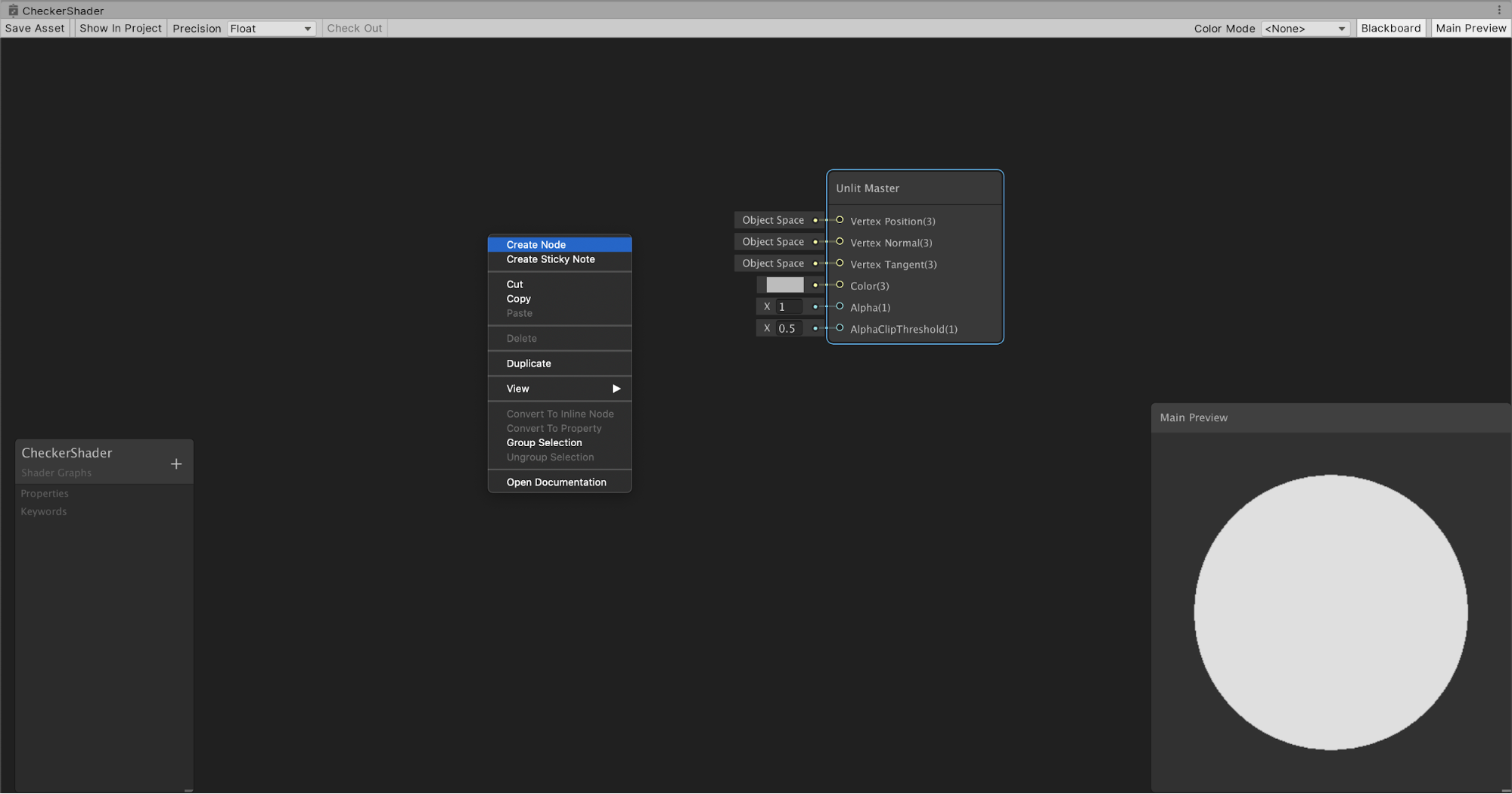 Figure 02: Creating a node