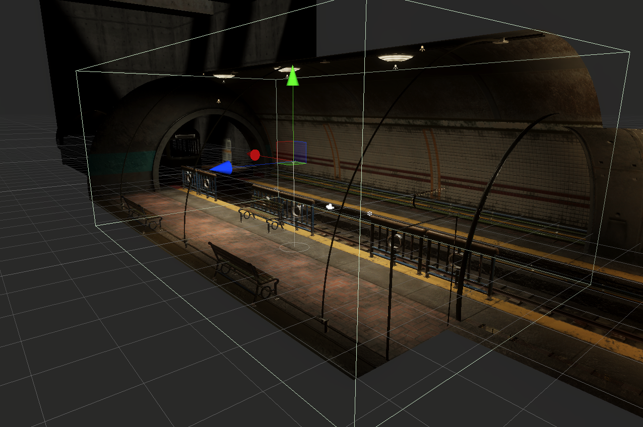 Position the Reflection Probe so that it encapsulates the entire tunnel section
