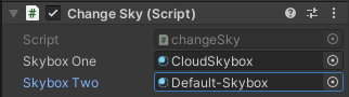 Figure 11: Assigning the skybox two Material