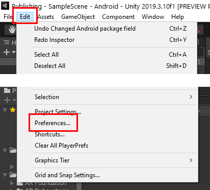 Figure 04: Opening Preferences