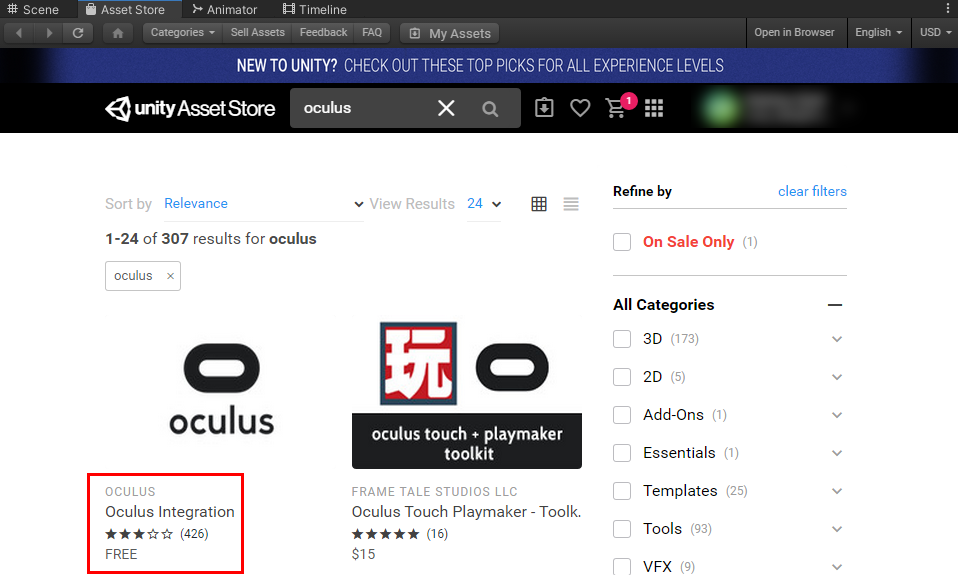 Figure 06: The Oculus Integration Asset