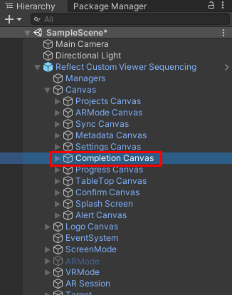 Figure 07: Select the Completion Canvas element