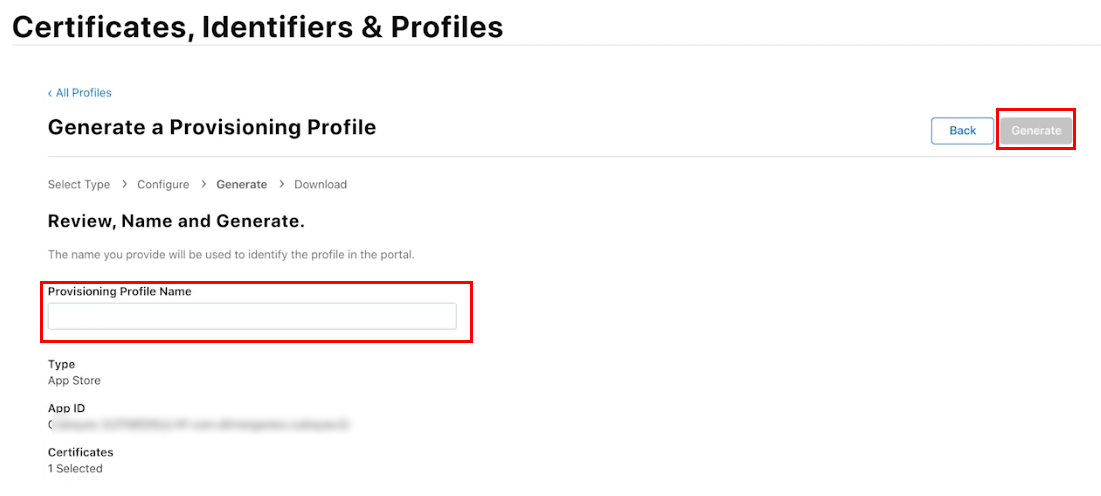 Figure 14: Finalizing the profile generation process