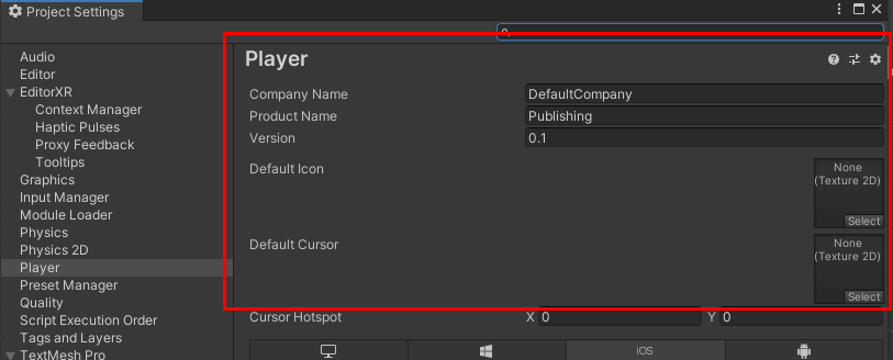 Figure 20: Changing the app identifying information