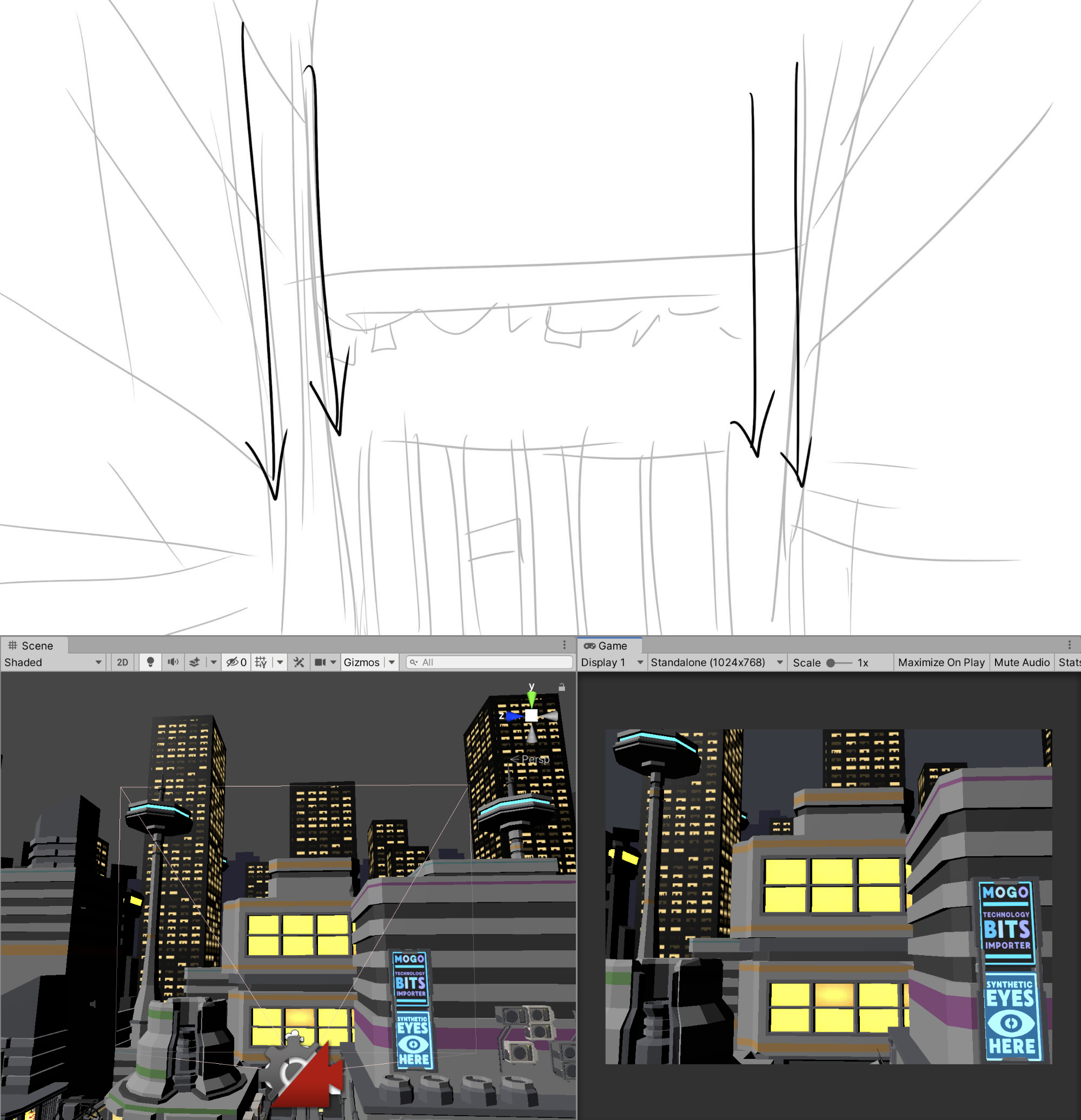 Figure 11: This is generally where we want the first Virtual Camera to be placed.