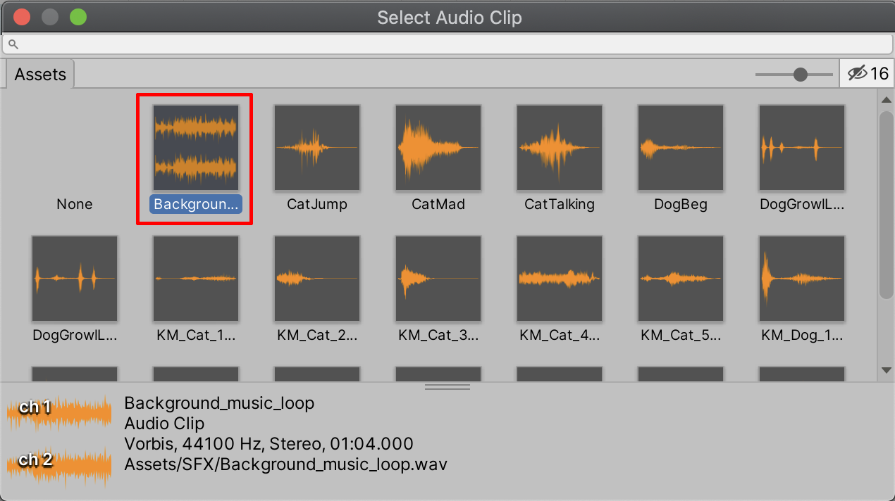 Figure 24: Selecting the Background Music audio file