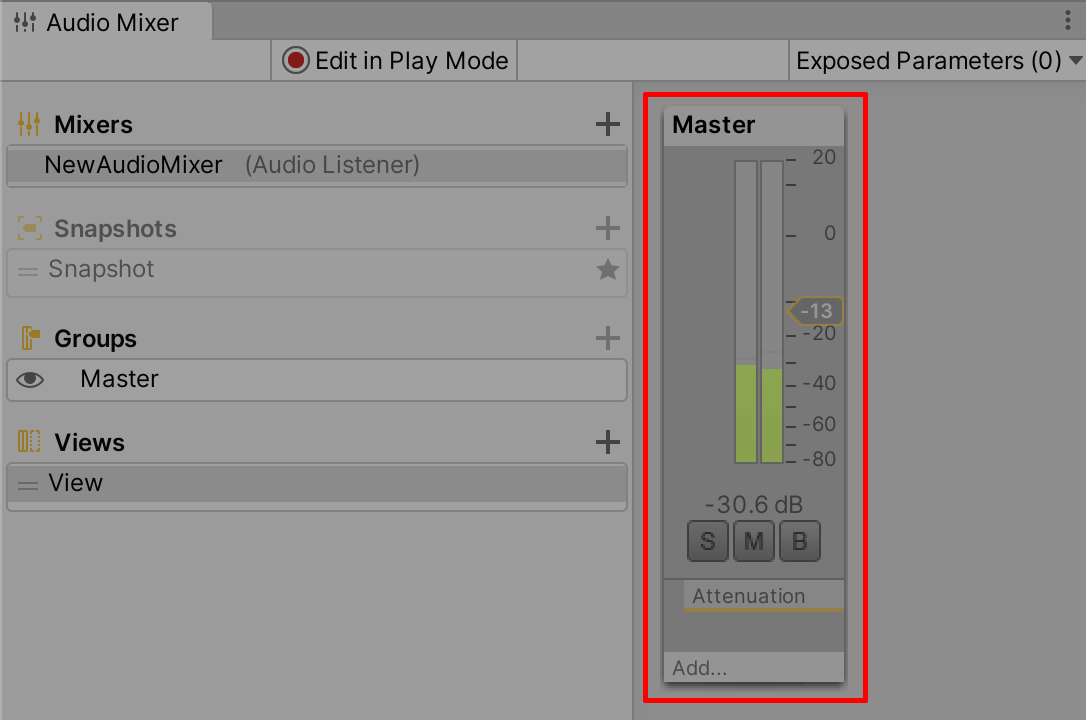 Figure 15: With Edit in Play Mode selected, you can preview audio adjustments in real time.