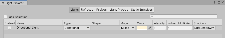 Figure 04: Light Explorer Window