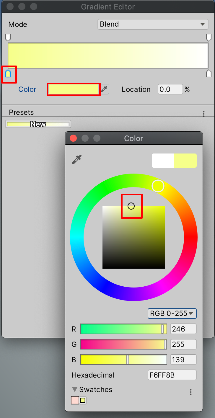 Selecting the first color for the gradient.