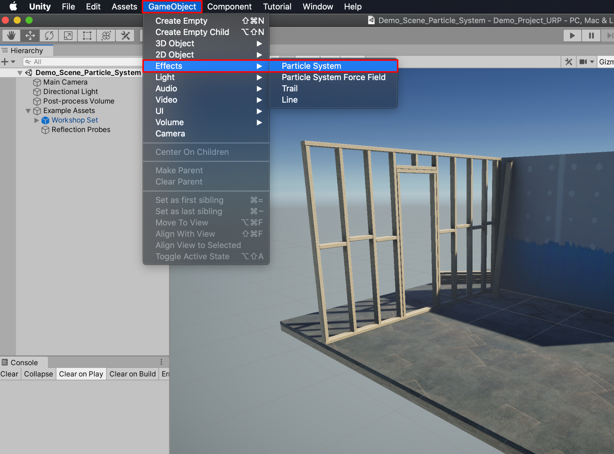 Creating a new Particle System