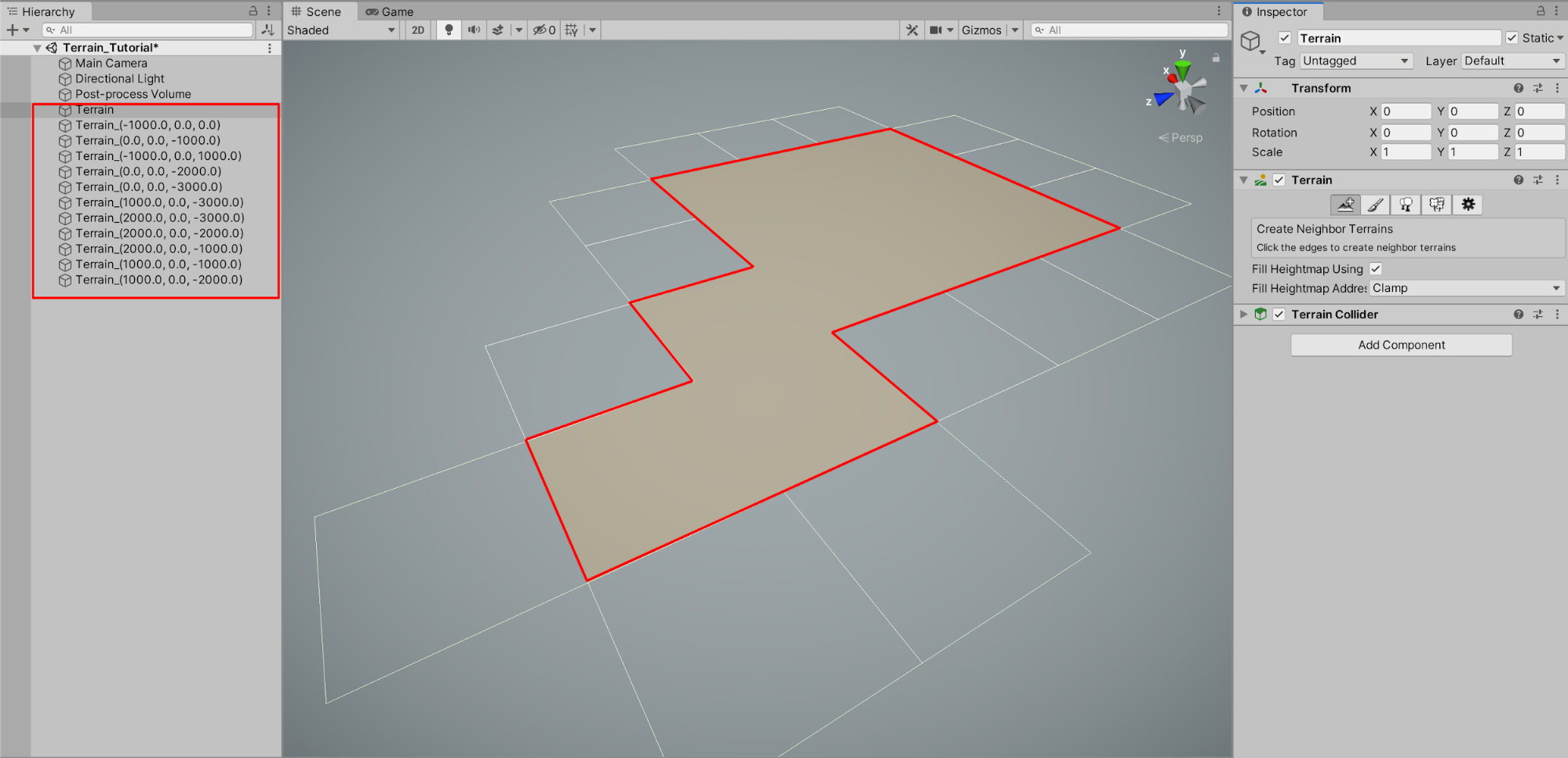 Adding additional neighbor Terrains.