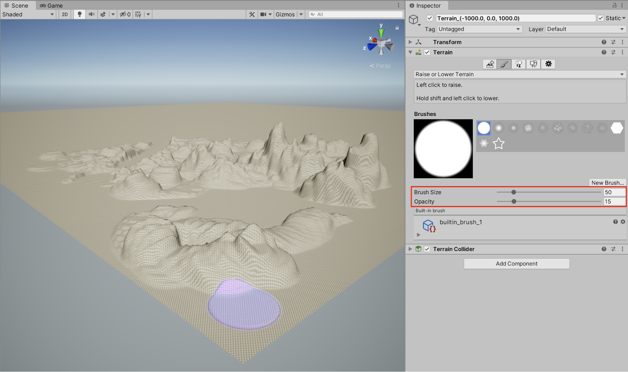 Working with the Terrain Editor