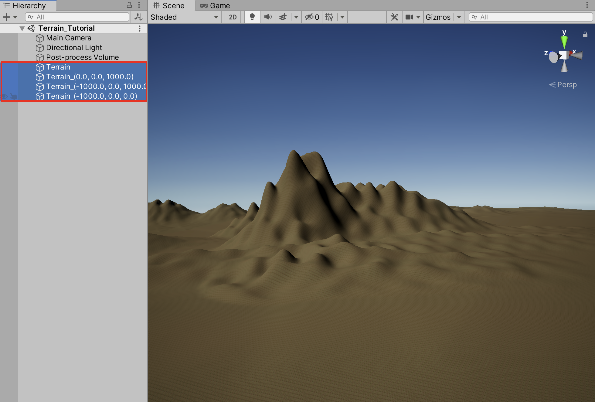 Applying the Terrain Layer to each of the remaining Terrain tiles.