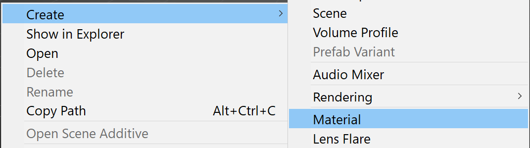 Figure 03: Creating a Material