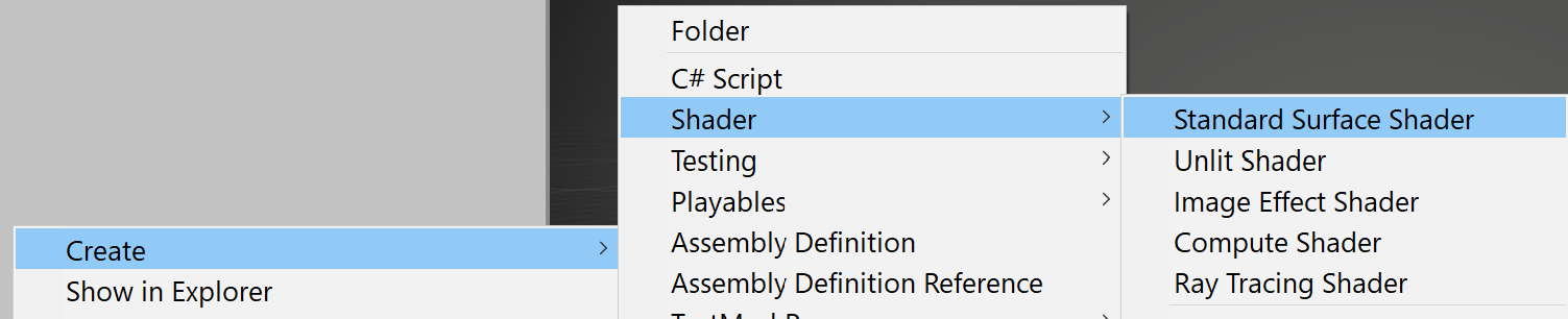 Figure 01: Creating a Standard Surface Shader