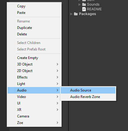 Create an Audio Source