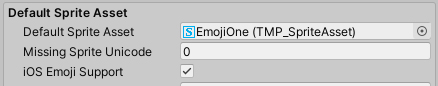 Figure 04: Sprite Assets in TMP Settings