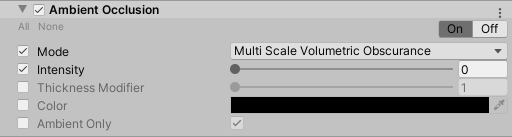 Figure 02: Ambient Occlusion properties