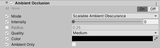 Figure 03: Scalable Ambient Obscurance properties