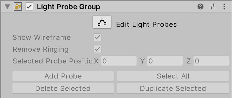 Figure 01: Light Probe Inspector window