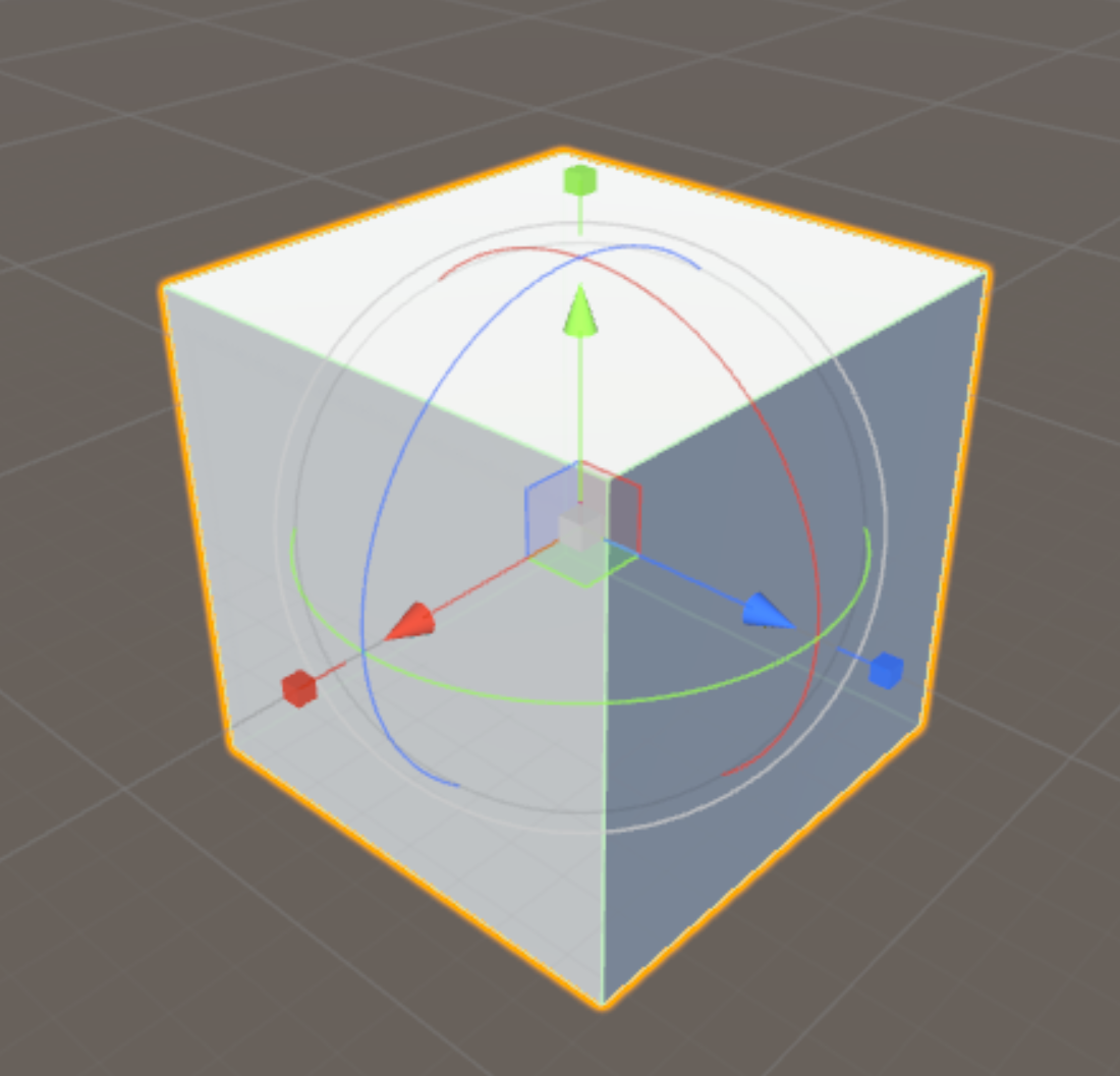 Figure 06: Move, rotate, and scale widgets visible on a 3D object with the Transform tool
