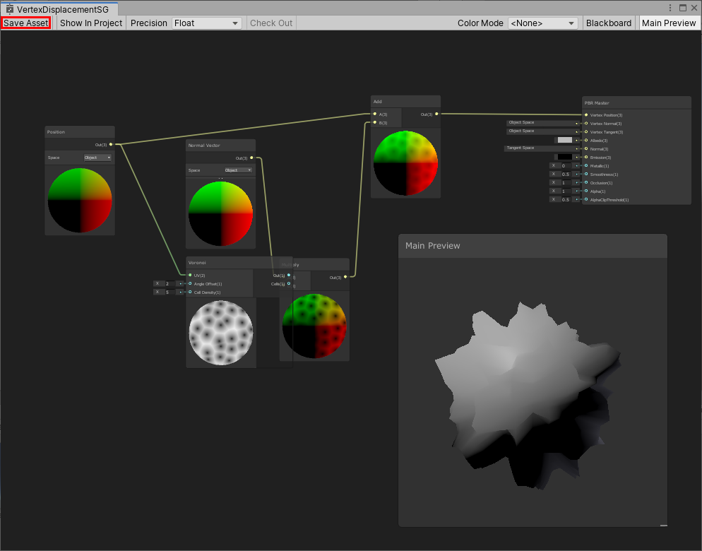 Figure 06: The layout of the completed Shader Graph