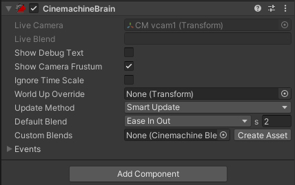 Figure 01: The Cinemachine Brain is the hub of Cinemachine.