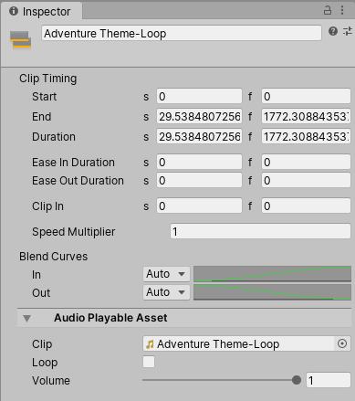 Figure 06: Audio Clip properties