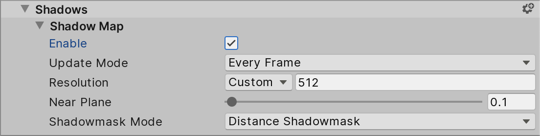 Figure 06: Light Shadows Properties